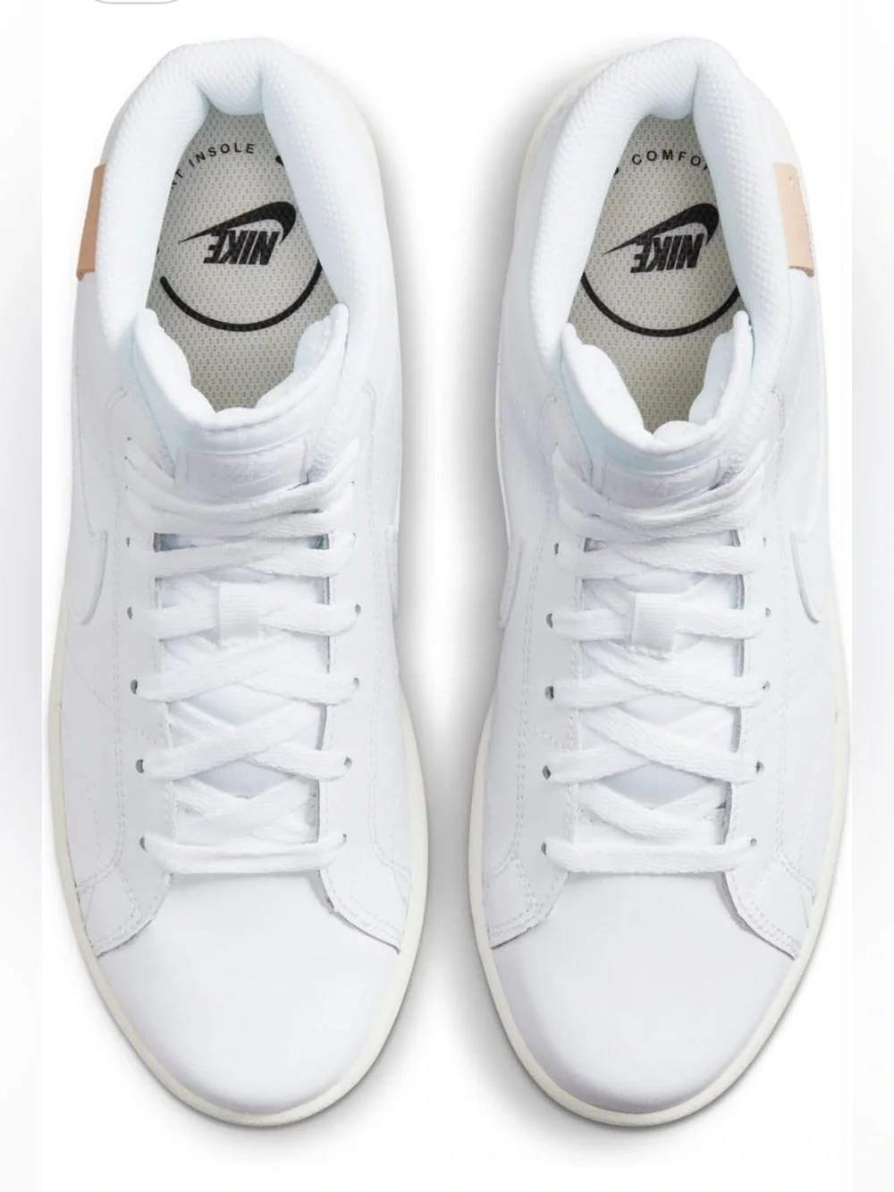 Nike Court Royale 2 Mid Triple White (Women's) size 9.5